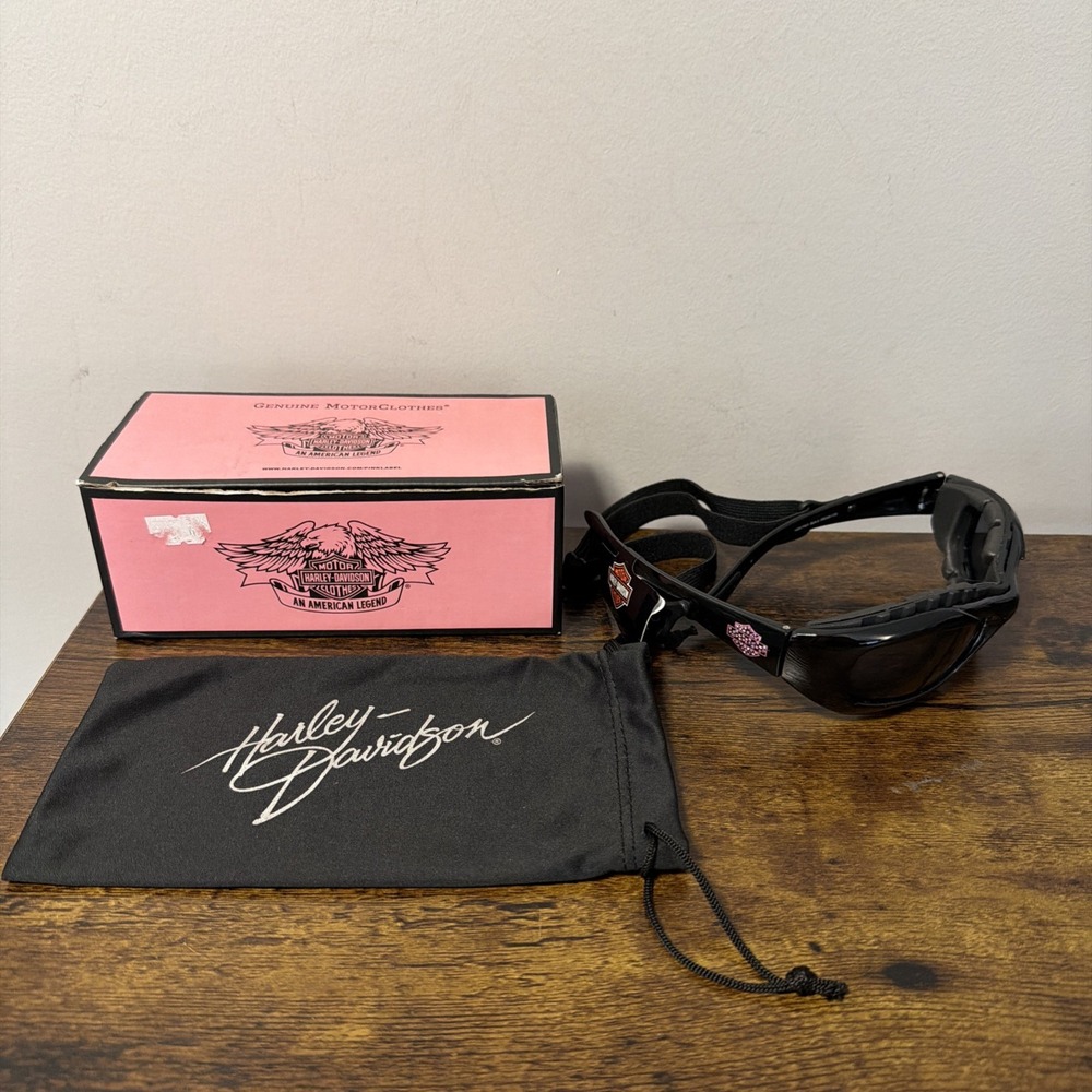 NEW Harley-Davidson Women's Pink & Black HDS PK01 Padded Goggles/Sunglasses